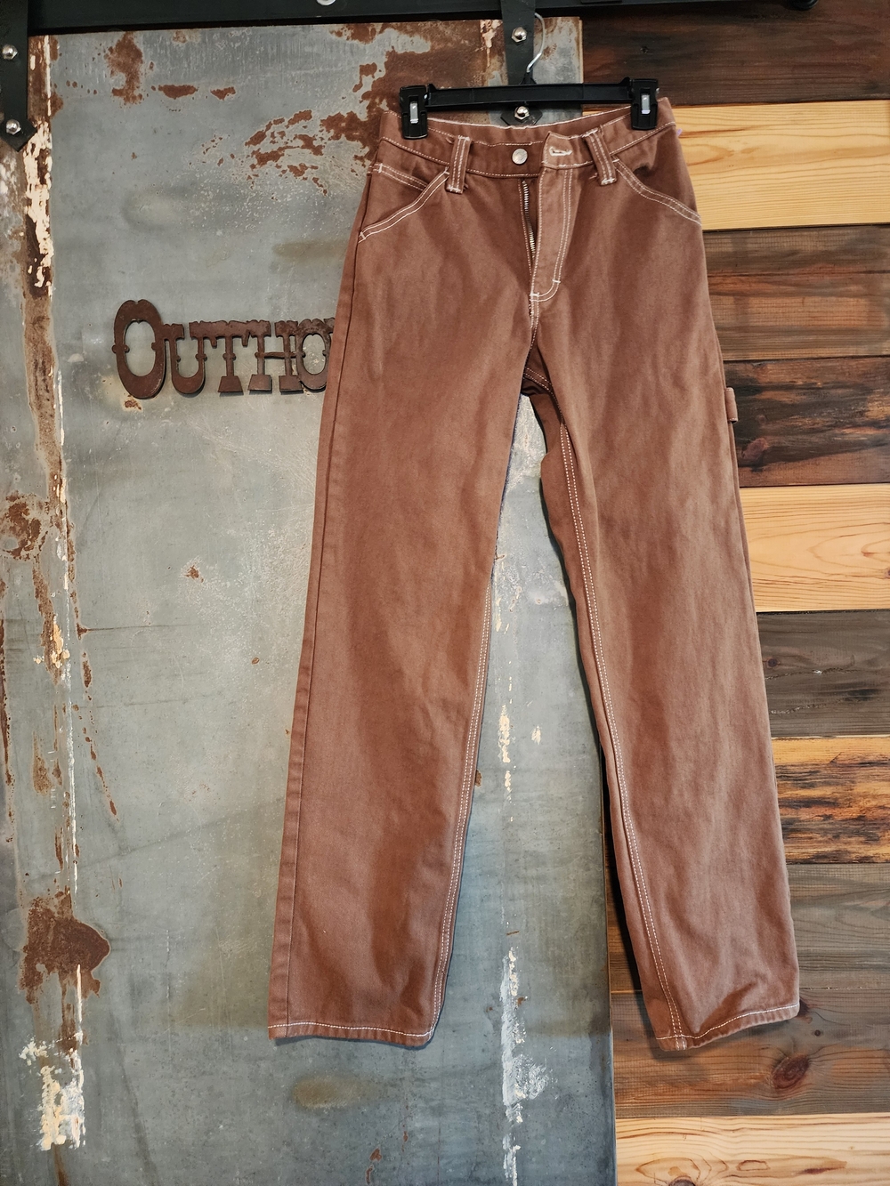 J.Galt Women's Brown Cargo Jeans with Utility Pockets